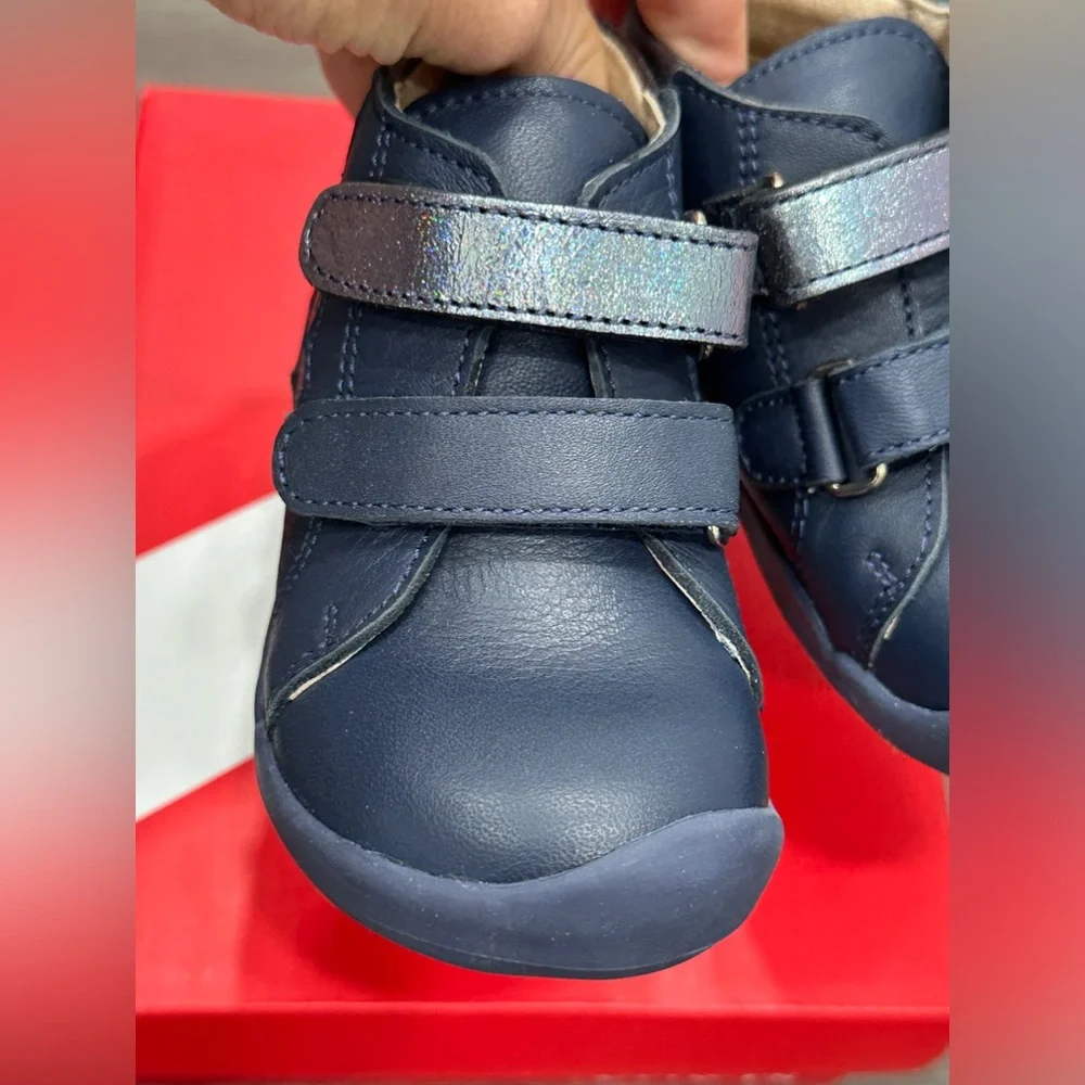 Kickers navy blue kids shoes. Size 22. US size 6. Brand new in box